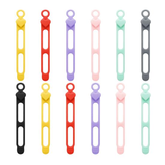 Silicone Cable Tie Earphone Phone Charger Computer Power Cord Bundling