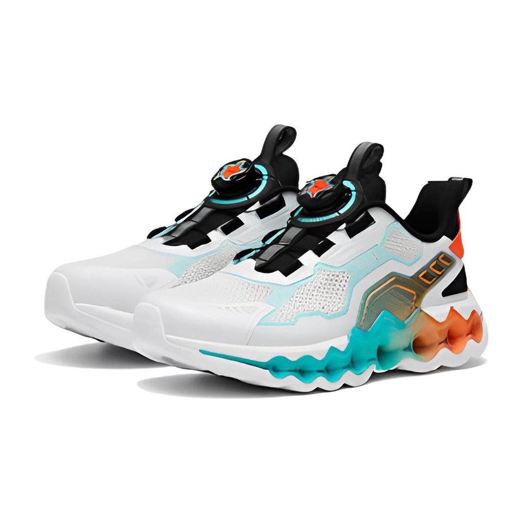 Anta Kids Energy Ring 8.0 Non-Slip Shock Absorbing Wear-Resistant Low-Top Running Shoes Kids sneaker White Orange 312325580-5