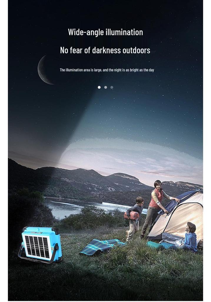 Rongshen Solar Floodlight & Camping Handheld Lamp for Outdoor Emergency