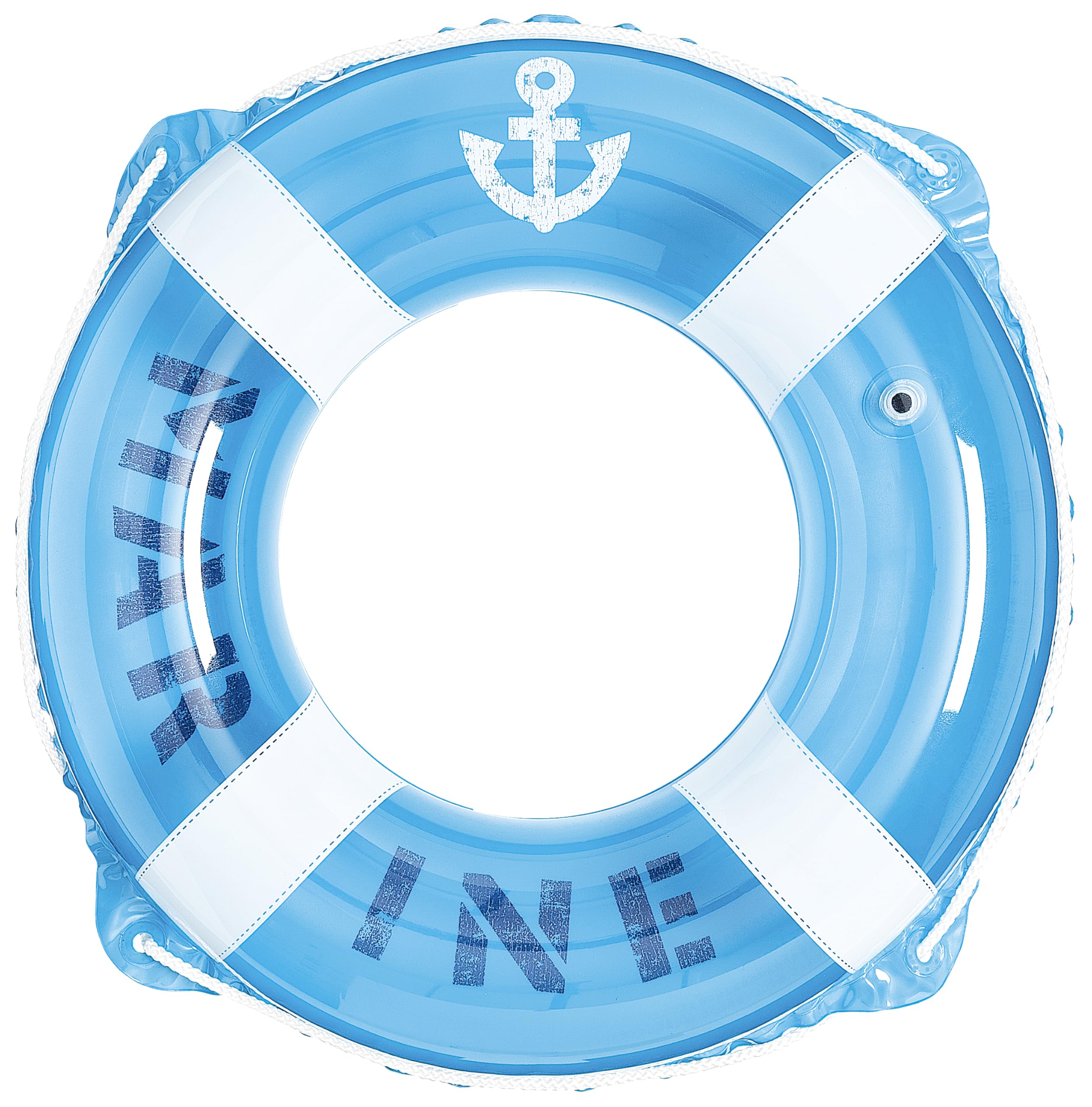 Igarashi 60cm Inflatable Ring, Clear Marine Style, with Rope, RGE-60D