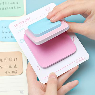 Stick Note Self-adhesive Multifunctional Clear Printing Smooth Writing Strong Stickiness Leave Message Stationery Memo Pad Post Stickers Office