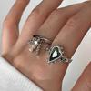 Modischer Edelstahl-Quastenring mit einzigartigen Perlendetails für junge Frauen, die Stil und Individualität suchen