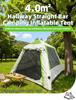 Outdoor Quick-Pitch Inflatable Camping Tent with Tarp Set