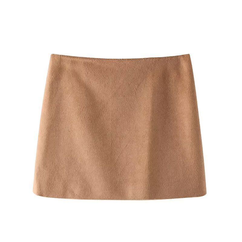 

Модный стиль Осень и Зима Новая женская одежда Топы с эффектом искусственного меха Юбка мини с высокой талией 4432031 704 Skirt L