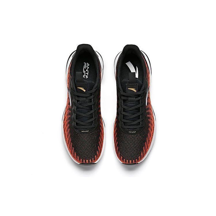 Anta Running Series Mesh Breathable Low-Top Running Shoes Men Sneakers Black Orange 112045522-3