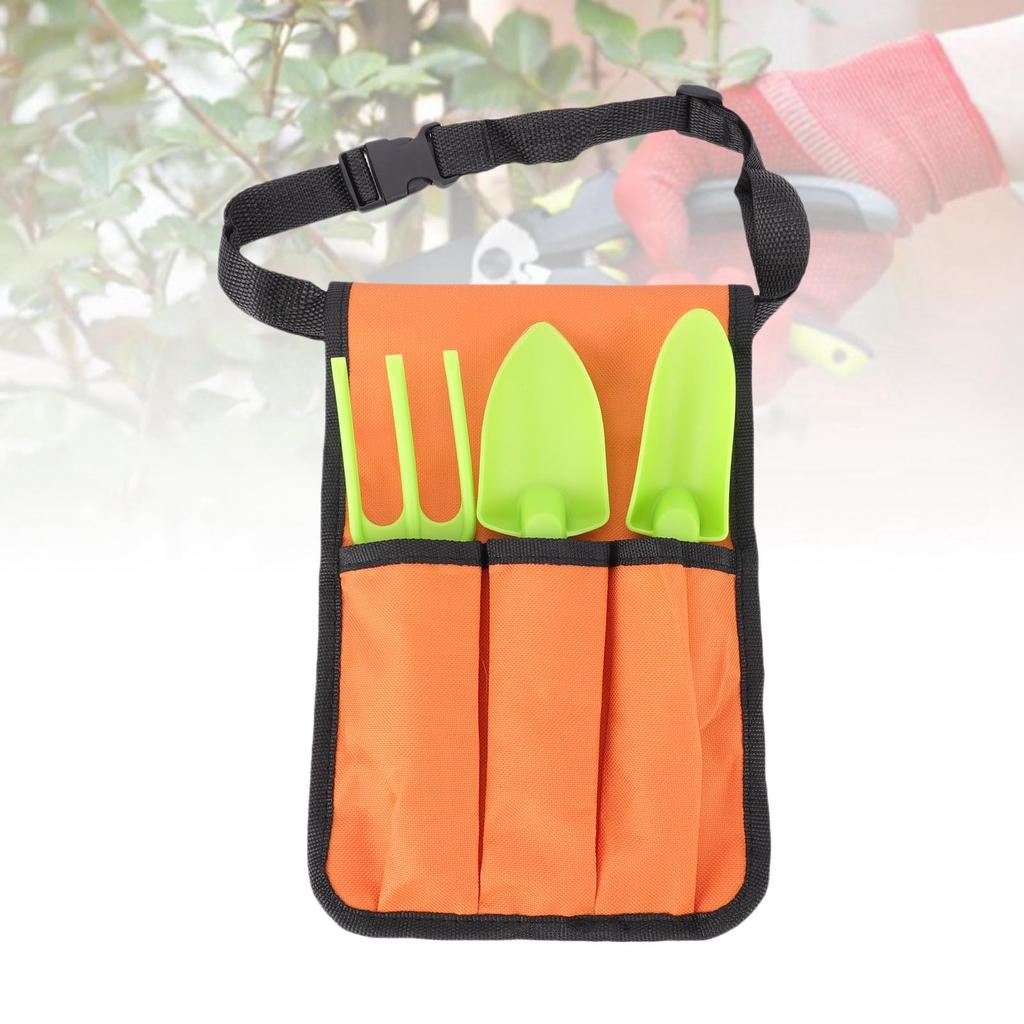Gardening Tool Waist Bag 600D Oxford Fabric Garden Tool Belt with 3 Tools for Planting Cultivation