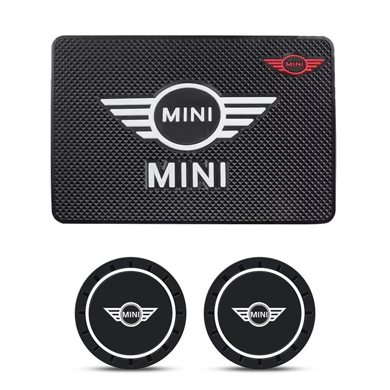 pzkem4 Silicone Car Dashboard Non-Slip Mat Anti-Slip Water Cup Pad For BMW Mini Cooper One JCW R55 R56 R60 F55 F56 Countryman Accessory