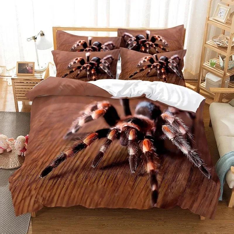 Big Spider Bed Linen Bed Cover 3D Digital Printing Linen Fashion Design Comforter Cover Bed Linen Set