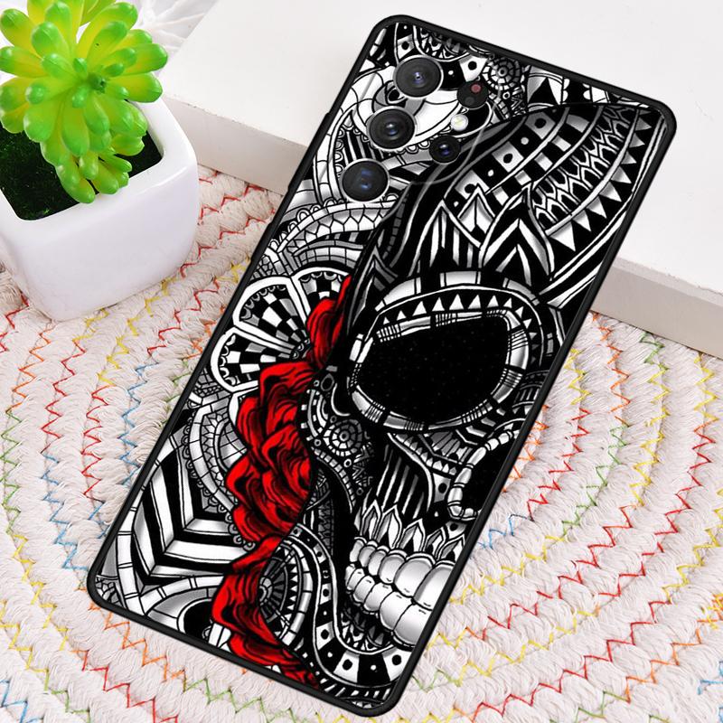 Mexican Sugar Skull Silicone Phone Case For Samsung Galaxy Note 10 Pro S26 S25 S24 S23 S22 S21 Plus S25Ultra Capa Cover