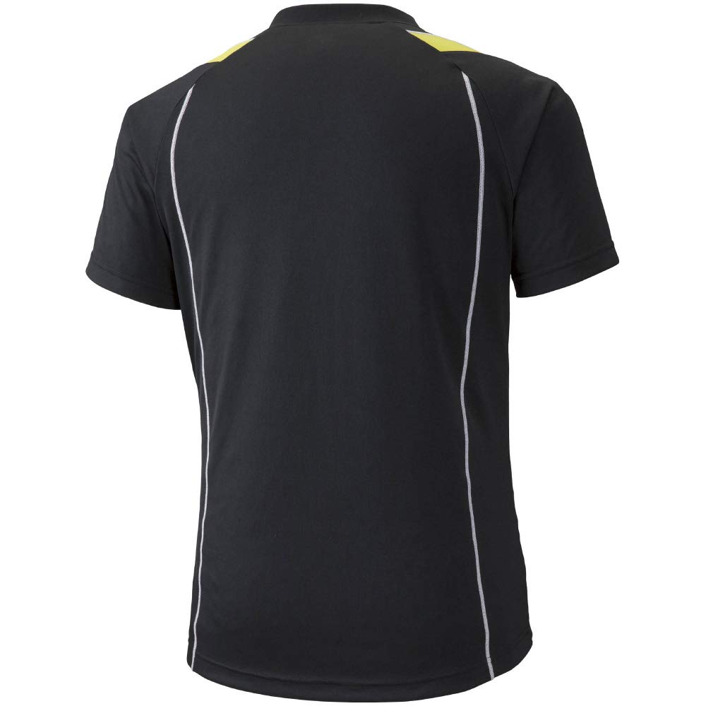 Mizuno Volleyball Game Shirt Black x Lime Size S Size (Short Sleeve), V2MA9087, Green, (Japan S)