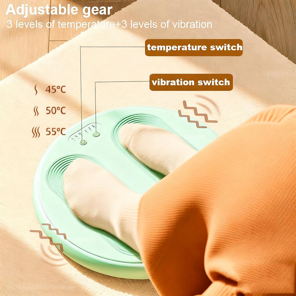 Electric Foot Warmer And Massager with 3 Heating & Vibration Modes, Constant Temperature Heated Pad for Feet, Home Office Use