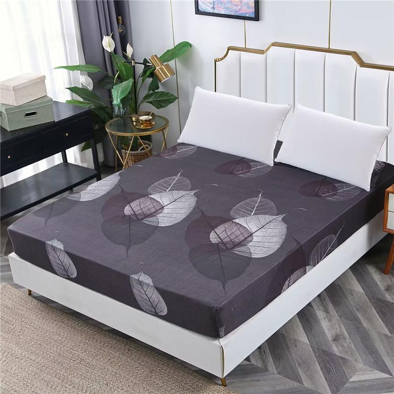 Lagmta 100 Polyester Fitted Sheet Elastic Band Mattress Cover Printed Bed Sheet 4 Corners