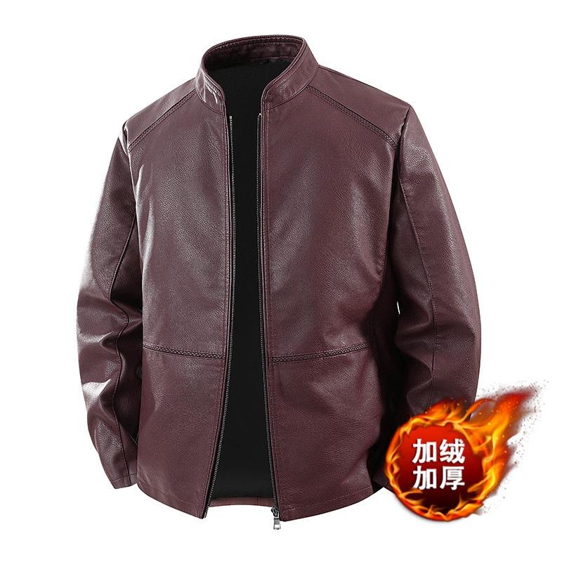 Men's Leather Jacket New Men's Leather Jacket Autumn and Winter Men's Clothing Locomotive Leather Jacket Men's