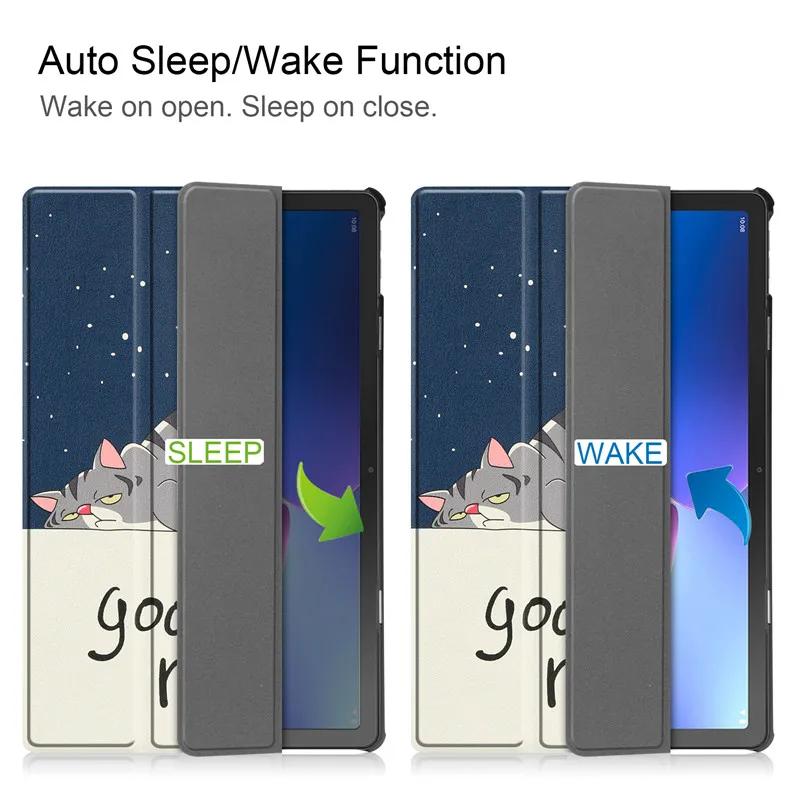 Für Lenovo Tab K10 Pro K10 2ND K11 K10C TB-X6E6F Niedliche Bemalte Lederständer Hartschale Für Lenovo M10 5G M11 TB331FC