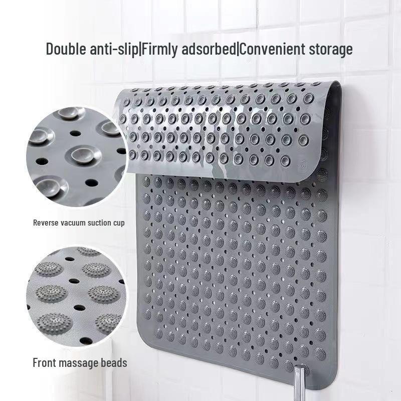 Anti-Slip Bathroom Shower & Toilet Mat with Suction Cups - Professional Foot Massage Mat