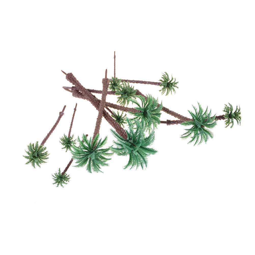 10Pcs Multi Gauge Model Coconut Palm Trees Ho O N Z Scale Scenery