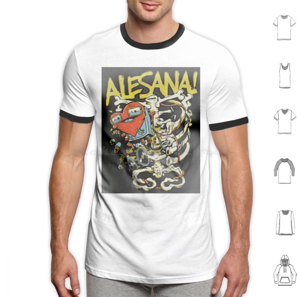 Alesana 12 T-Shirt Große Größe 100% Baumwolle Alesana Skelett Herz Szene Emo Scenemo Punk Band Post-Hardcore Hardcore Goth Gothic