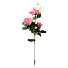 3 Heads Outdoor Solar Garden Light Realistic Solar Rose Flowers Lantern  Patio Decor