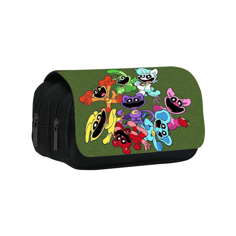 Smiling Critters Kids Pencil Bag With Durable Nylon For School And Travel