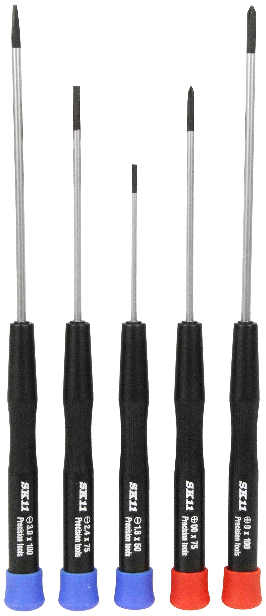 

SK11 Precision Screwdriver Long Set, Size, 5-Piece Set, +00, +0, -1.8, -2.4, -3.0, EPS-520