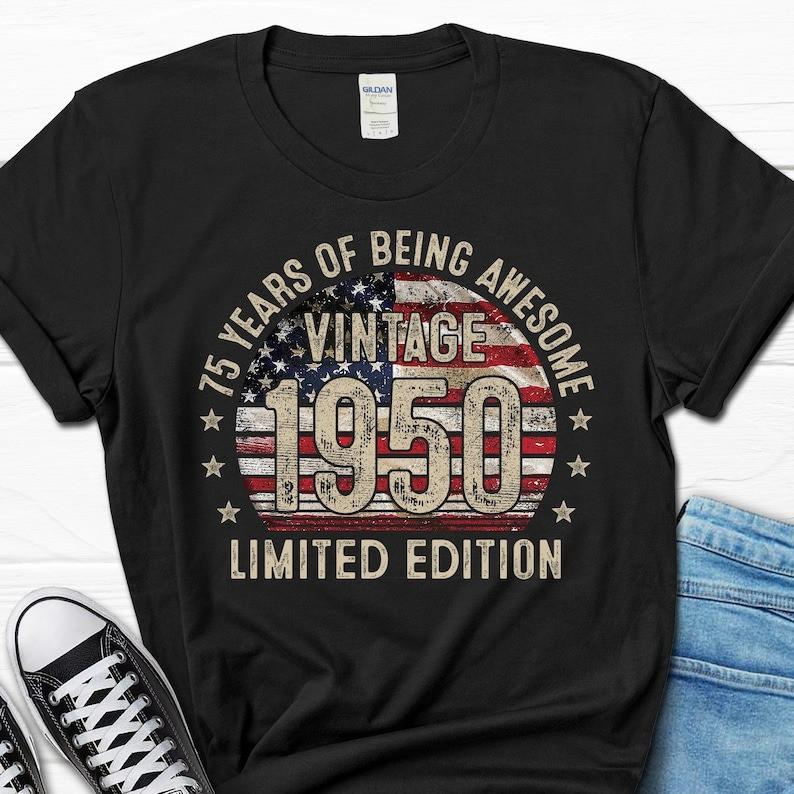 2025/75th Birthday Men s T-Shirt, 75 Year Birthday Tee For Him, 75th Bday Shirt Unisex T-Shirt XL