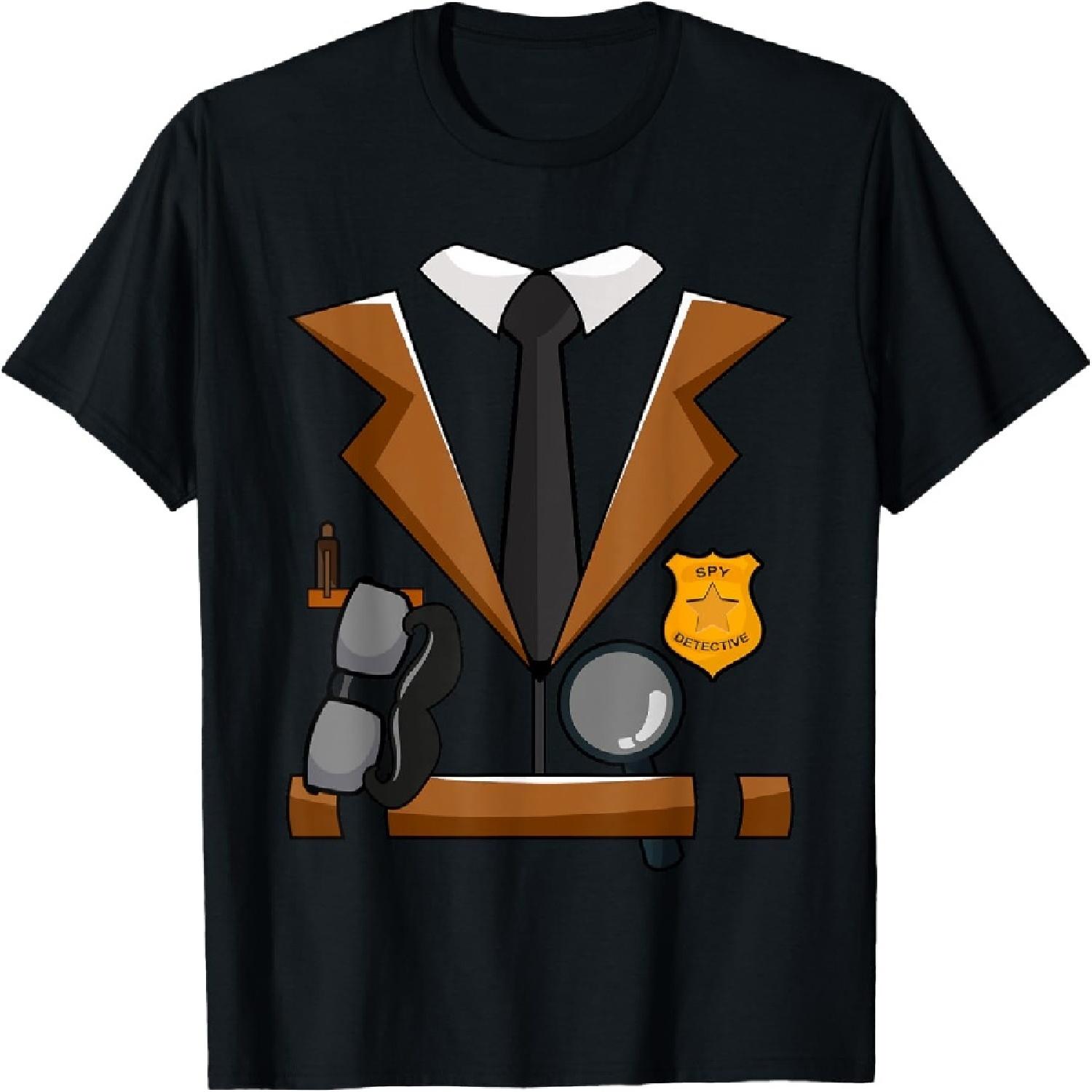 Kids Adult Halloween Spy Detective Costume Investigator T-Shirt XXXXXL разноцветный