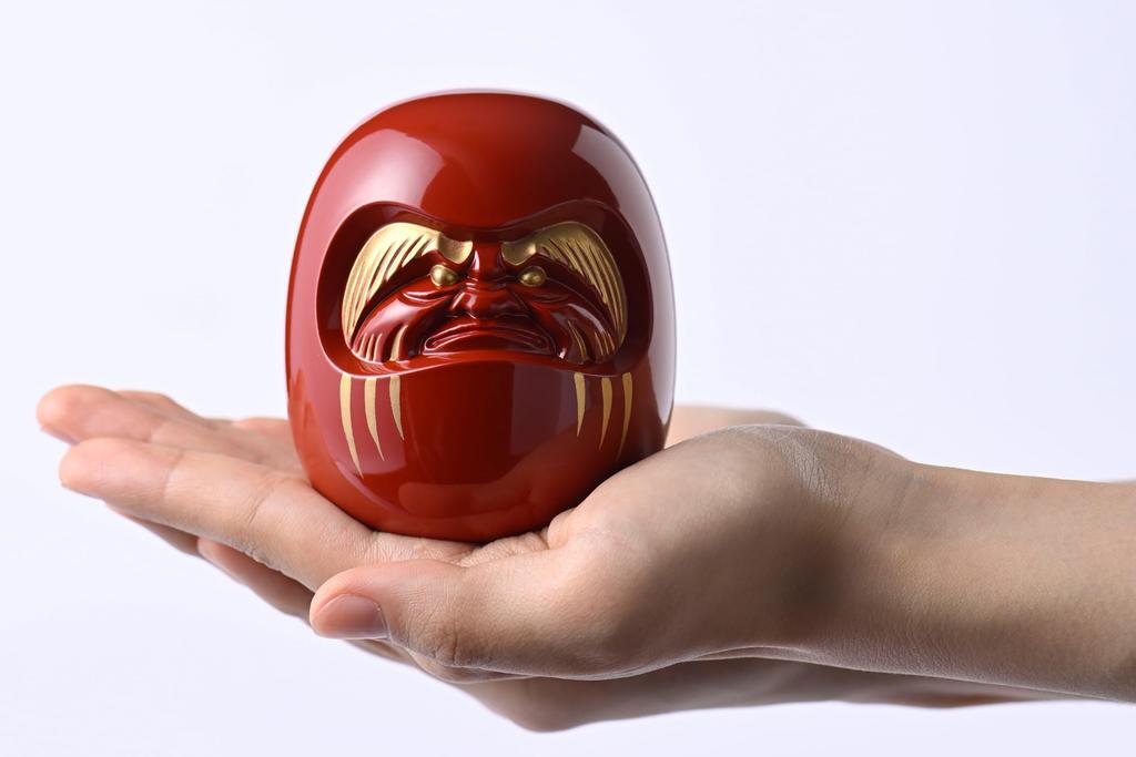 Gingado Red Daruma Figurine by Engaku Takaoka Copperware Daishi, (Daruma RE)