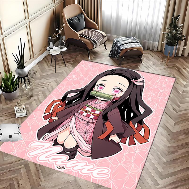 Custom Personalization Demon Slayer Character Theme Area Rug - Perfect For Kitchen, Bathroom,Laundry Room Decor Large Size Available,Gift All Seasons