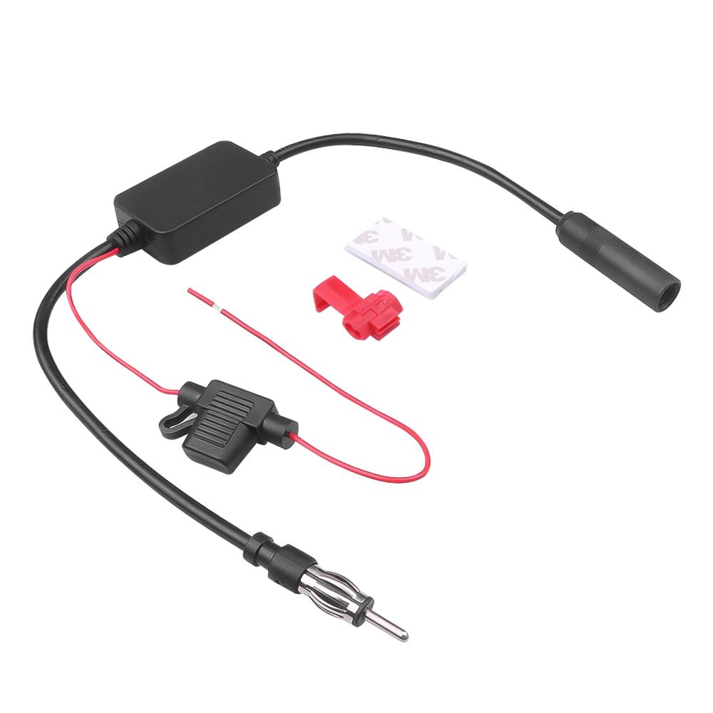 

Универсальный усилитель сигнала FM-радио, автомобильные антенны, усилитель, комплект для защиты от помех, электронные автомобильные аксессуары чёрный