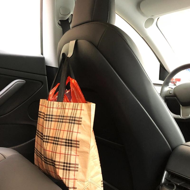 Autositze Kopfstützenhaken, Auto Sitze Haken Aufhänger Aufbewahrungsorganizer Innenraumzubehör für Model 3/Y/X/S Mantelhaken