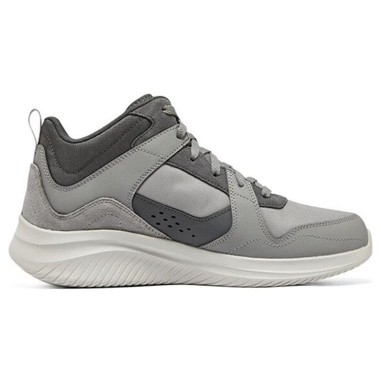 Skechers 3.0 Synthetic Leather Trendy Mid-Top Casual Shoes Men Casual Shoes Gray 232407-GRY