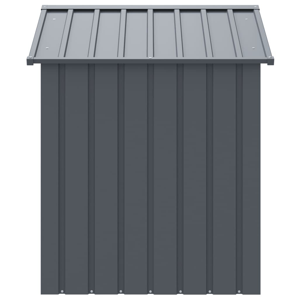 vidaXL Dog Kennel with Roof Anthracite Galvanized Steel