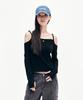 Yuhee Cut Out Long Sleeve Knit Black