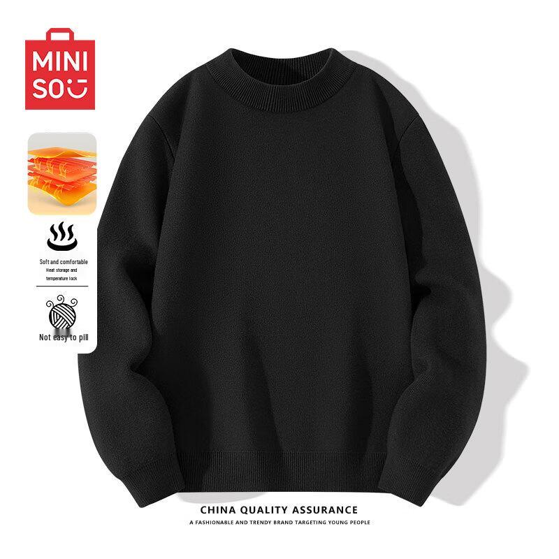 MINISO Men's Half-Turtleneck Thermal Fleece Sweater