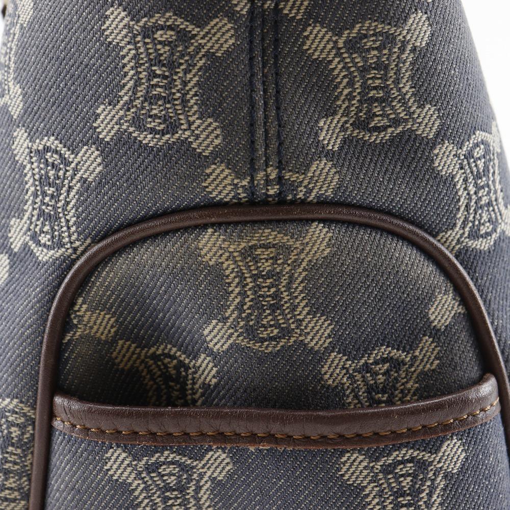 CELINE Boogie back Handbag Macadam Blue / Brown denim Women Used