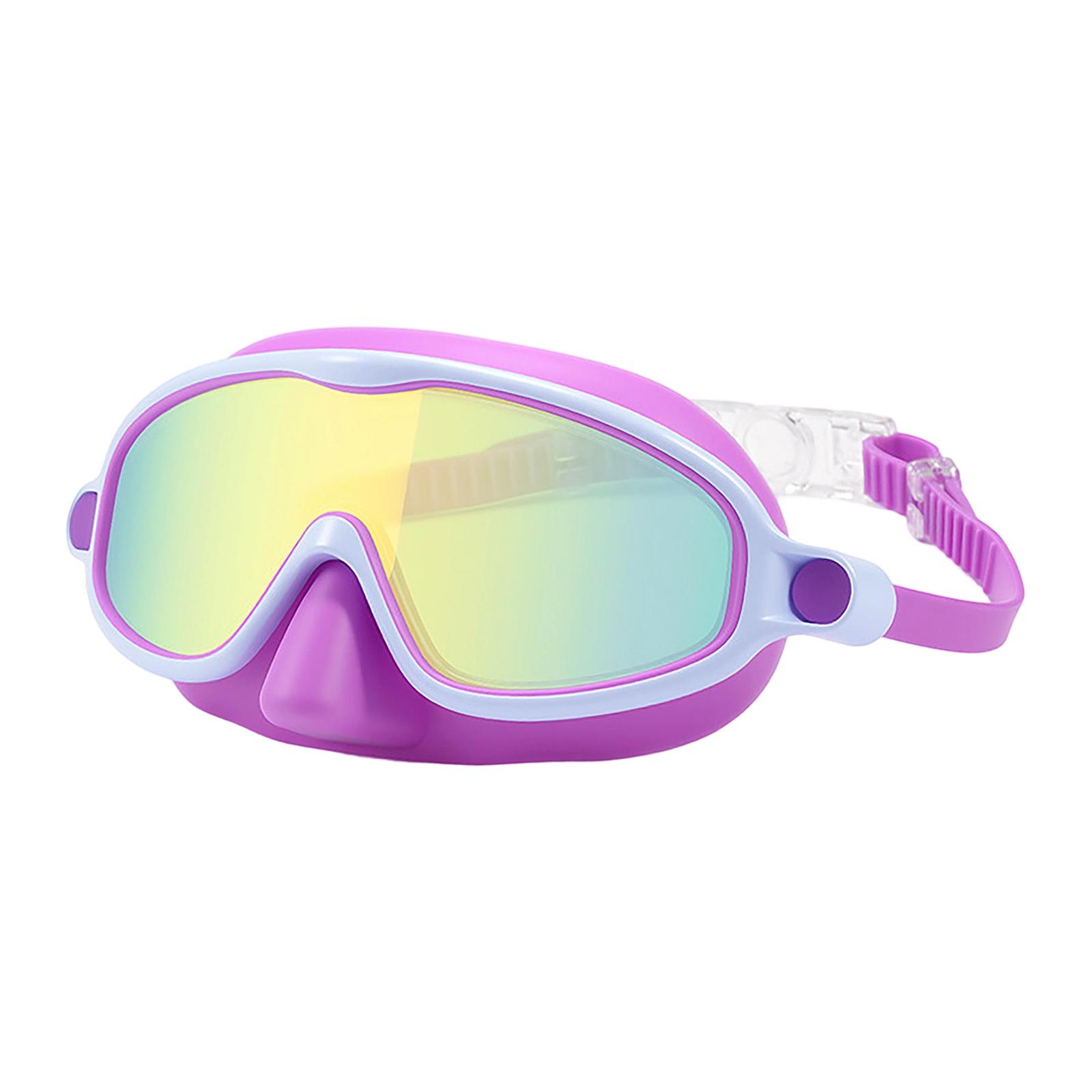 Детские, -Противотуманные, Высококачественные, Большой Оправы Очки для плавания фиолетовый