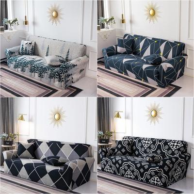 Seater Sectional Sofa Covers For Living Room Elastic Sofa Slipcovers Stretch All -Inclusive Couch Cover Home Xmas Decor