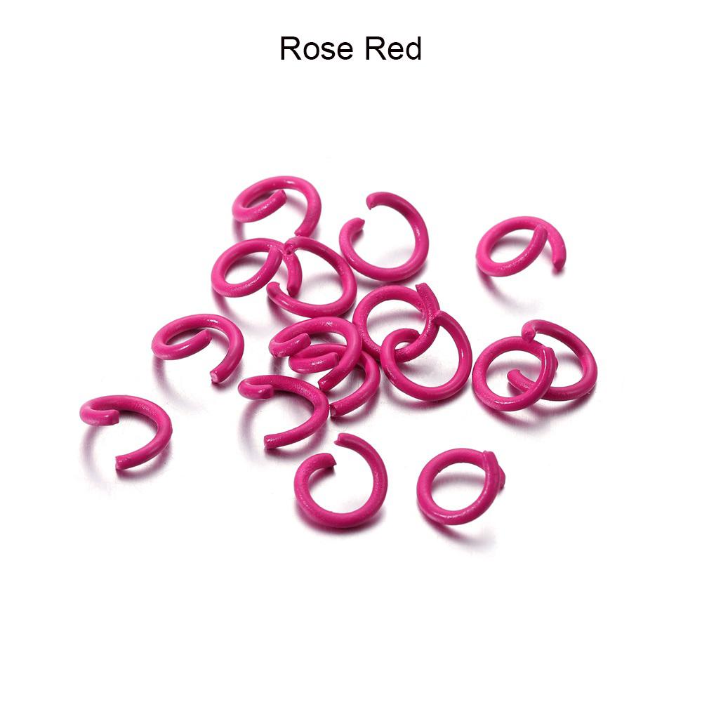 100Pcs/Lot 1.2x8mm Colorful Metal Open Jump Rings Split Jump Ring Connector for DIY Jewelry Making Findings Accessories Supplies