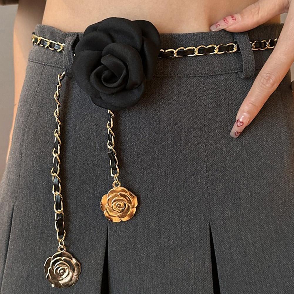 Small Fragrant Wind Metal Waist Chain Accessories Dress High-Grade Korean Version Of The Net Red With A Thin Belt Woman