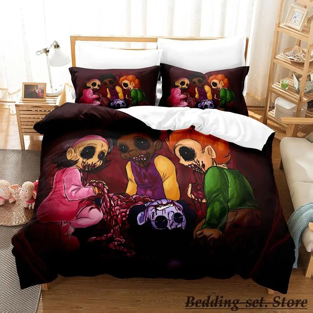 Jeff and Jane Creepypasta Bedding Set Single Twin Full Queen King Size Bed Set Adult Kid Bedroom Duvetcover Sets Anime