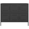 Vidaxl Szafka, Czarna, 100,5X39X79 Cm, Stal