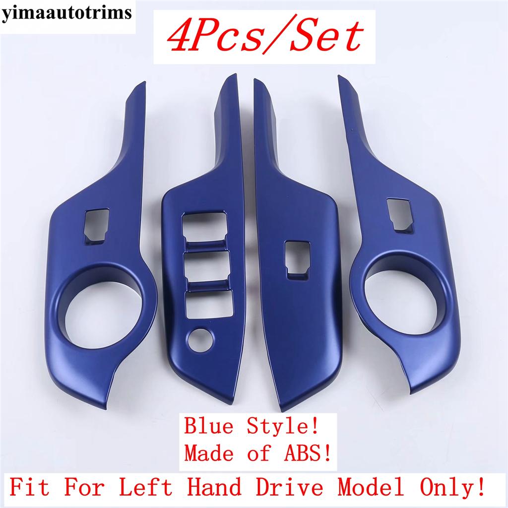 Armrest Window Glass Lift Button Panel Switch Frame Decoration Cover Trim For Toyota C-HR CHR 2016 -  Accessiories Interior