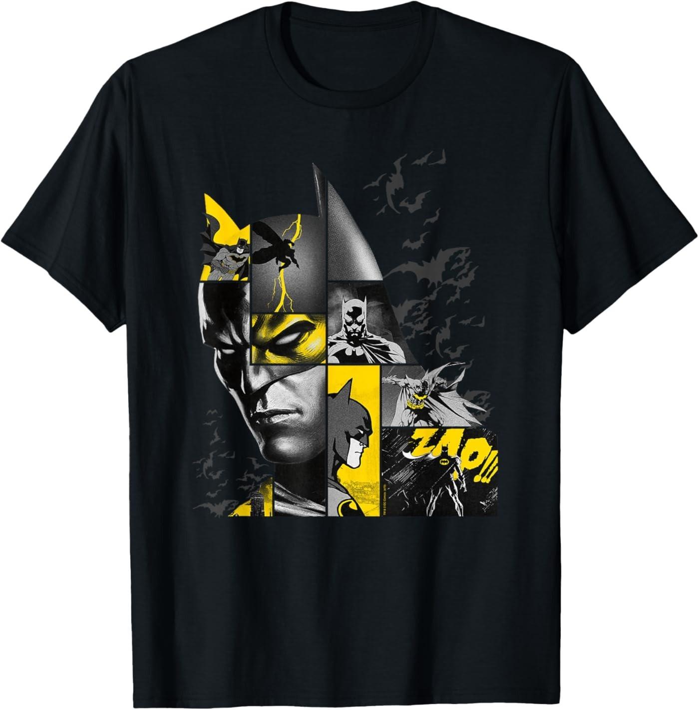 Batman 80 Years Bat Panels Dark T-Shirt S разноцветный