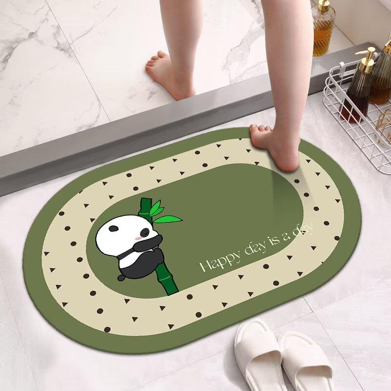 Bathroom Floor Mat Soft Diatom Mud Toilet Water-absorbing Non-slip Foot Mat Toilet Entry Door Mat Quick Drying Mat