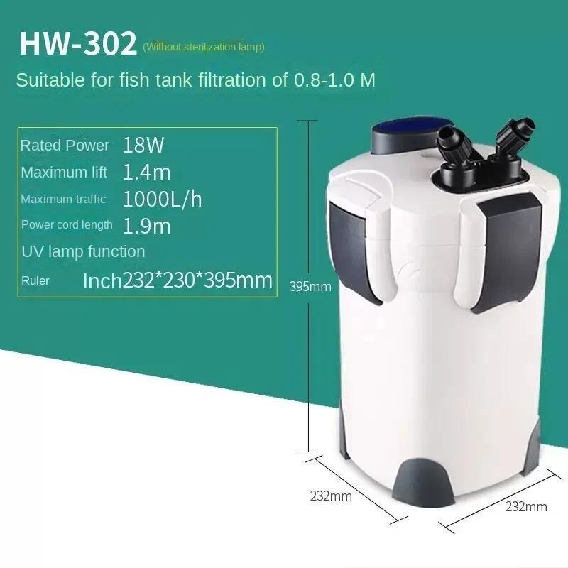 Fish Tank Cylinder Filter Bucket Aquarium Water Algae Purification External Filter Ultra-quiet Biochemical Filter Barrel
