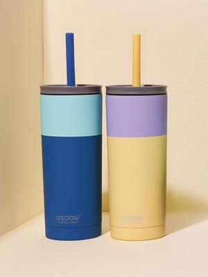 ASOBU Copo Térmico de Aço Inoxidável com Isolamento a Vácuo 600ml Super BCP Pastel
