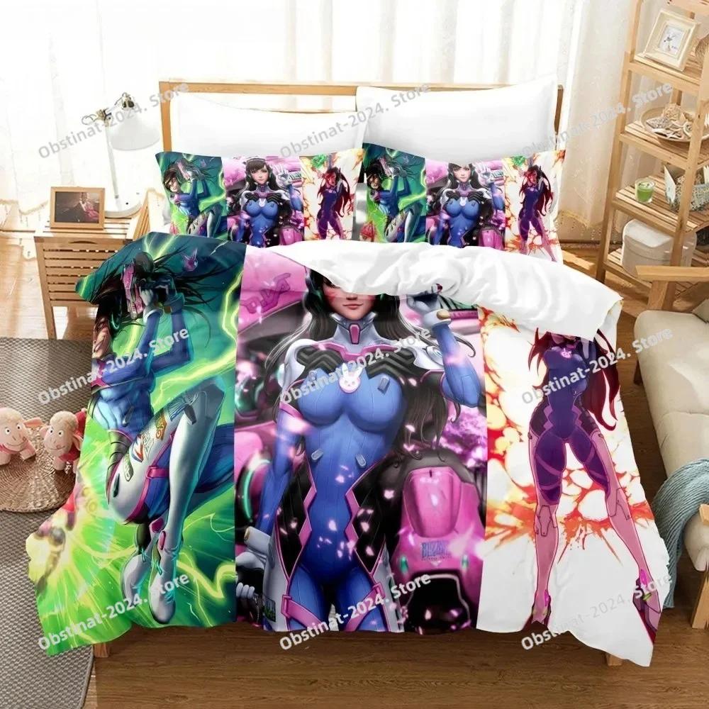 Anime Overwatch Game Bedding Set Duvet Cover Full Queen King Size Pillowcase Bed Printed Bed Set Aldult Kid Bedroom Single Twin