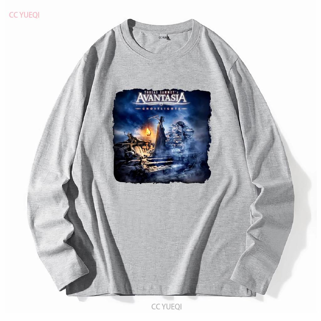 New Rare Avantasia Band Ghostlights Cotton Black All Size T Shirt S 5XL HP6 long or short sleeves vintage Washed Comfortable