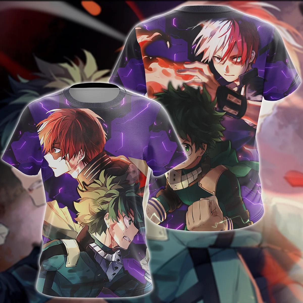 

2024 Літня чоловіча футболка All Might My Hero Academia 3D-принт Дитяча футболка Мультяшне аніме Повсякденний дитячий дорослий одяг оверсайз 110