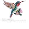 Yousheng 2D Acrylic Hummingbird Hanging Decoration Indoor Outdoor Garden Yard Window Wall Hanging Flat Flower Colorful Bird Ornament